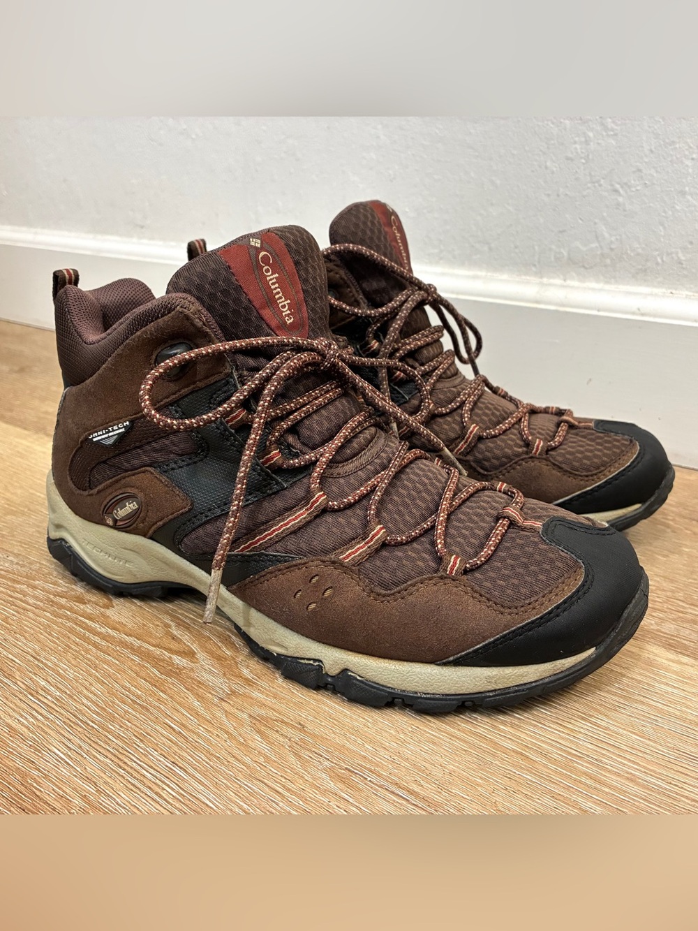 Columbia Mid Waterproof Hiking Brown Boots Men’s Shoes Size US 8 UK 7 EU 41 26cm